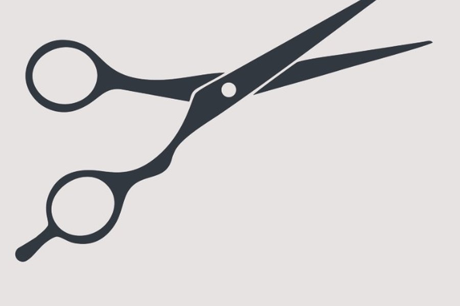 Ilustracja nożyczek fryzjerskich z identyfikacji salonu